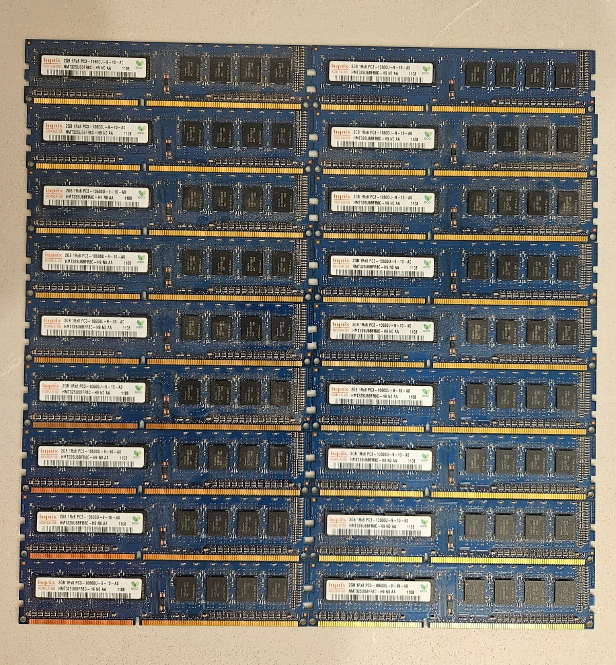 Hynix HMT325U6BFR8C-H9 HP RAM 2GB 1Rx8 PC3-10600 DDR3 Lot of 18