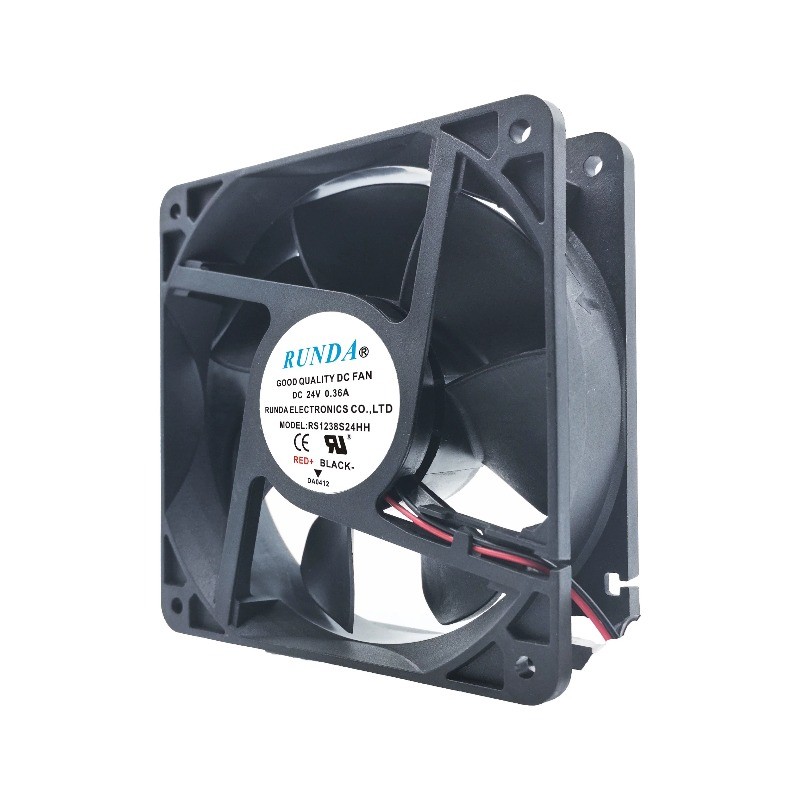 1PCS For RUNDA RS1238S24HH 24V 0.36A 12038 12CM 2-wires Cooling Fan