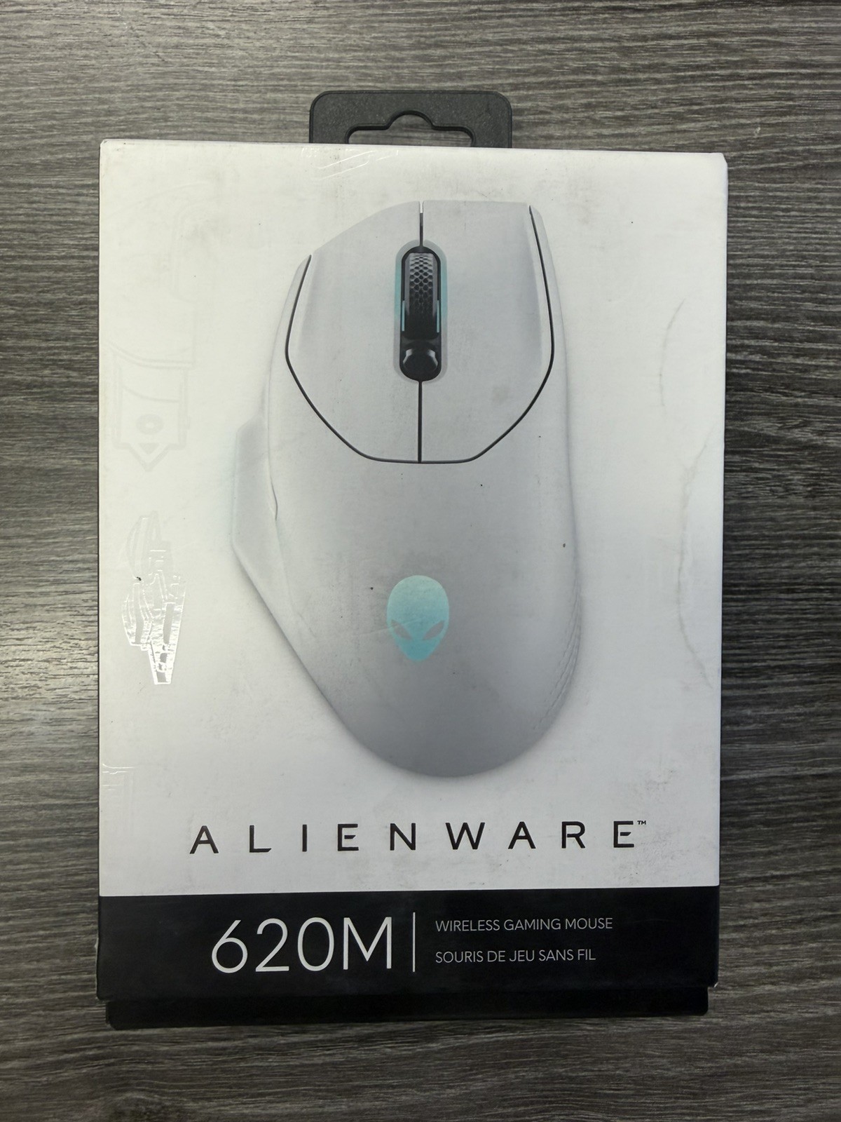LOT OF 2  Alienware - AW620M Wireless Optical Gaming Mouse  - Lunar Light x2