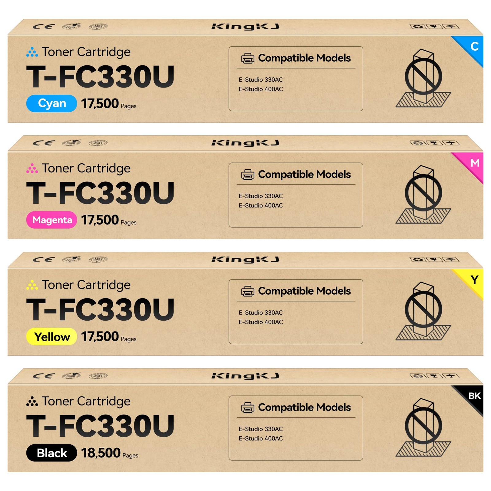 T-FC330U Toner Cartridge Set 4-Pack, 4-Pack