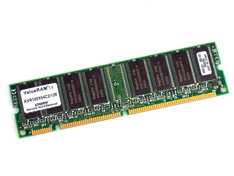 128MB Kingston KVR100X64C2/128 SDRAM 100Mhz PC100 UDIMM RAM Memory