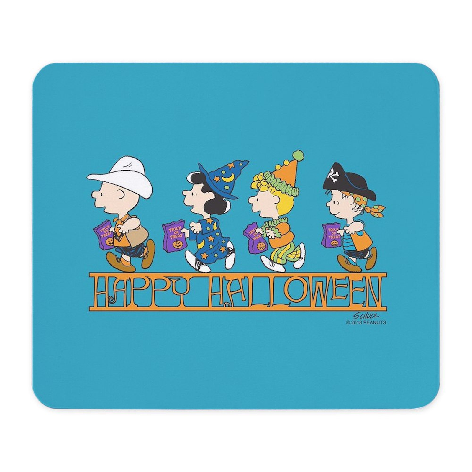 CafePress Peanuts Happy Halloween Mousepad  (358092823)