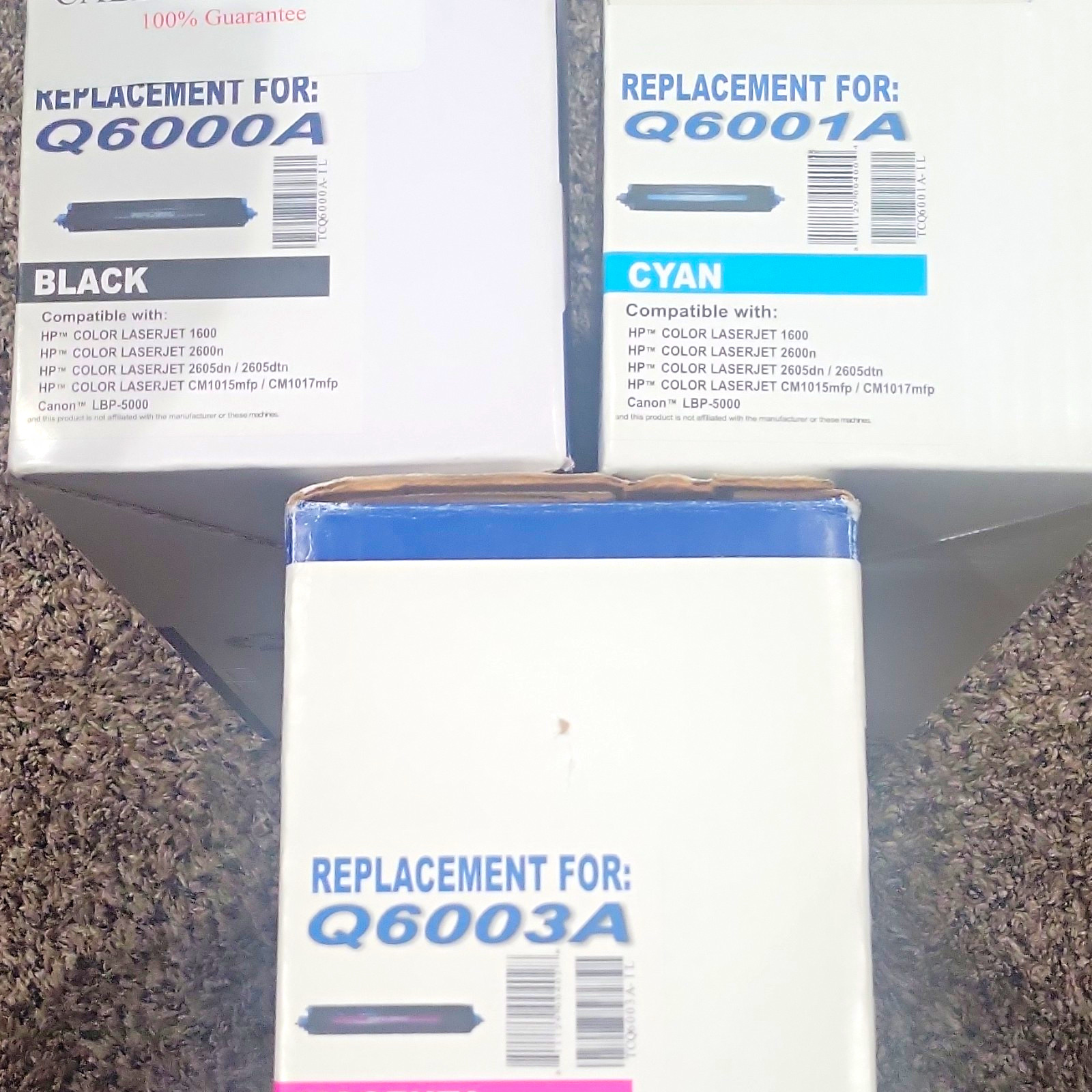 LaserXpress Compatible Toner Set Q6000A/Q6001A/Q6003A for HP Color LJ