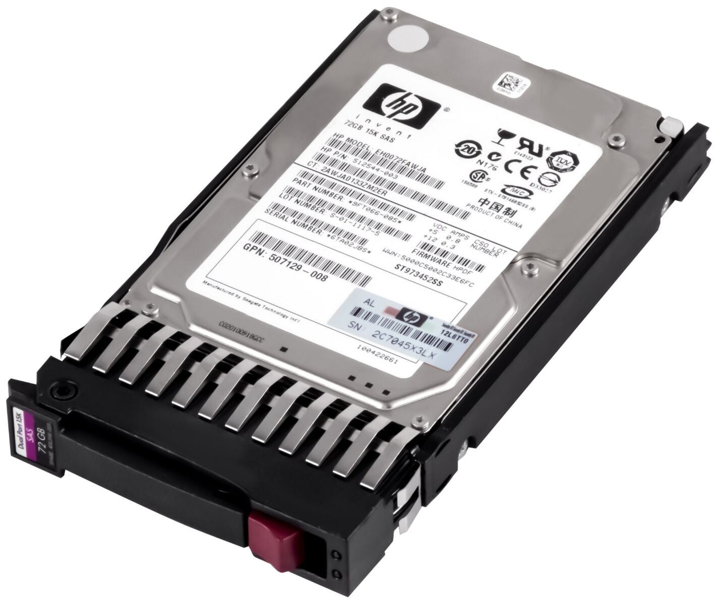 HARD DRIVE HP 512544-003 EH0072FAWJA 72GB SAS-2 15K 16MB 2.5''