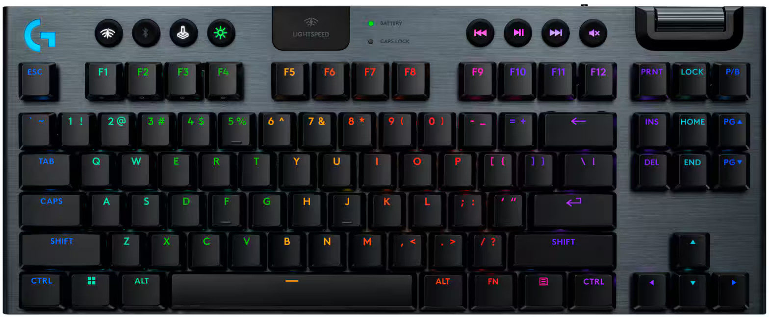 Logitech - G915 X LIGHTSPEED TKL Wireless Mechanical GL Blue Clicky Switch