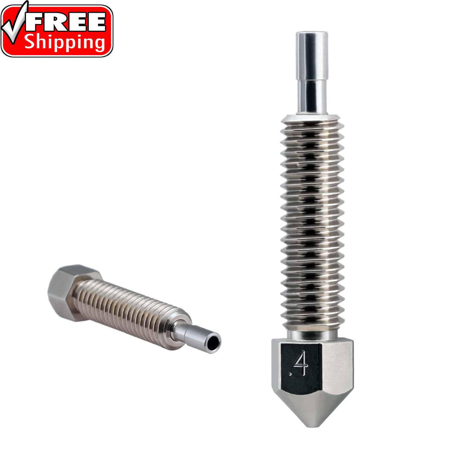 Microswiss Brass Plated Nozzle for Flowtech™ Hotend (0.4Mm)