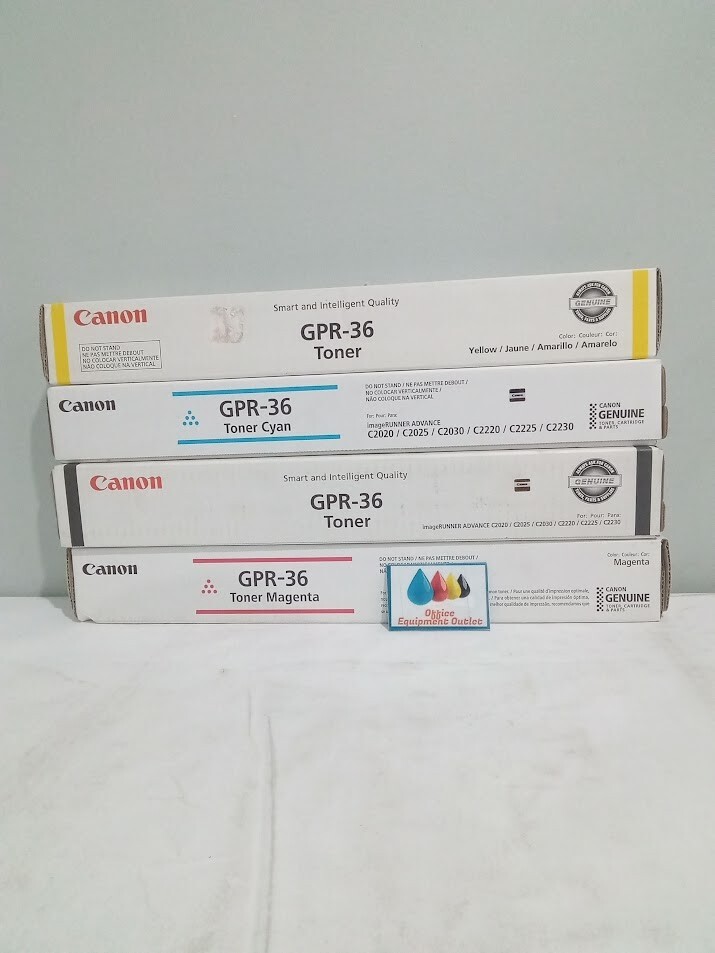 Canon GPR-36 Toner Cartridge Set Black Cyan Magenta Yellow