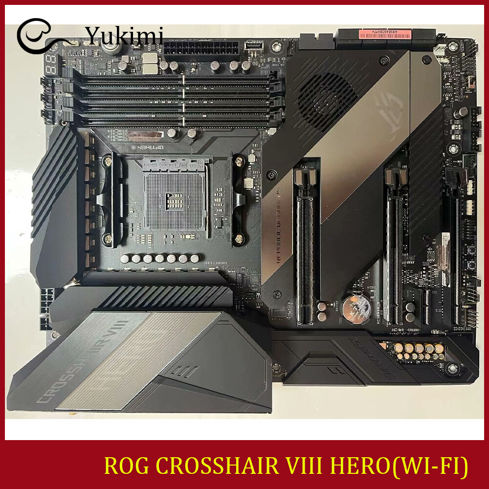 FOR ASUS ROG CROSSHAIR VIII HERO(WI-FI) DDR4*4 AMD AM4 128GB Motherboard Test OK