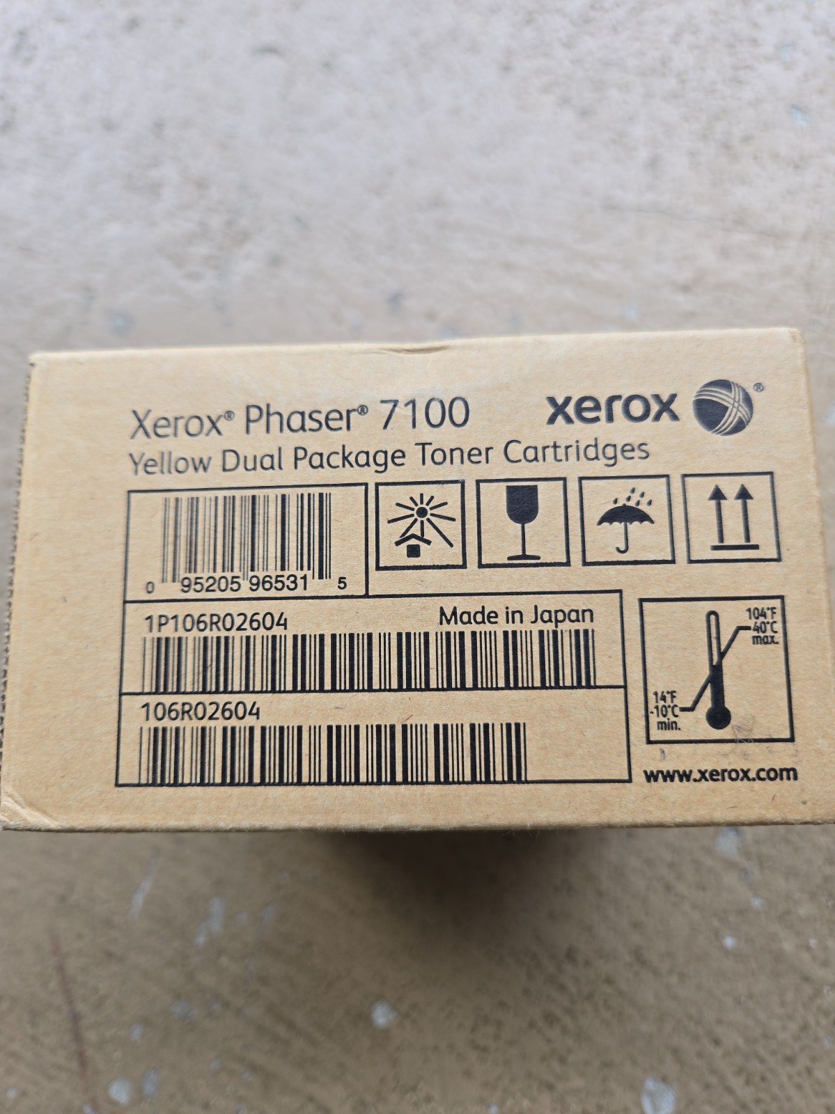Xerox 106R02604 Yellow Toner 2-Pack Phaser 7100 4.5k ea.