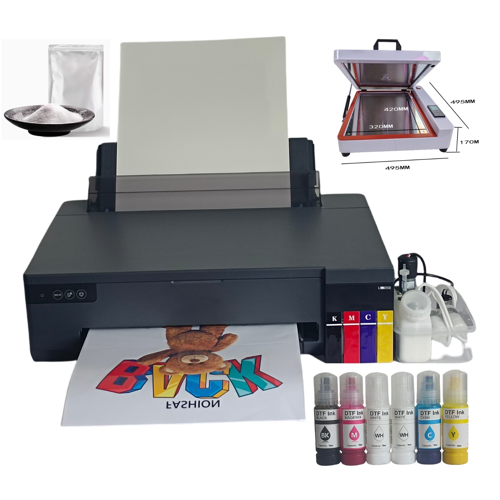 High-quality A3 and A4 DTF Printer  with Oven For  T-shirts,Sportswear