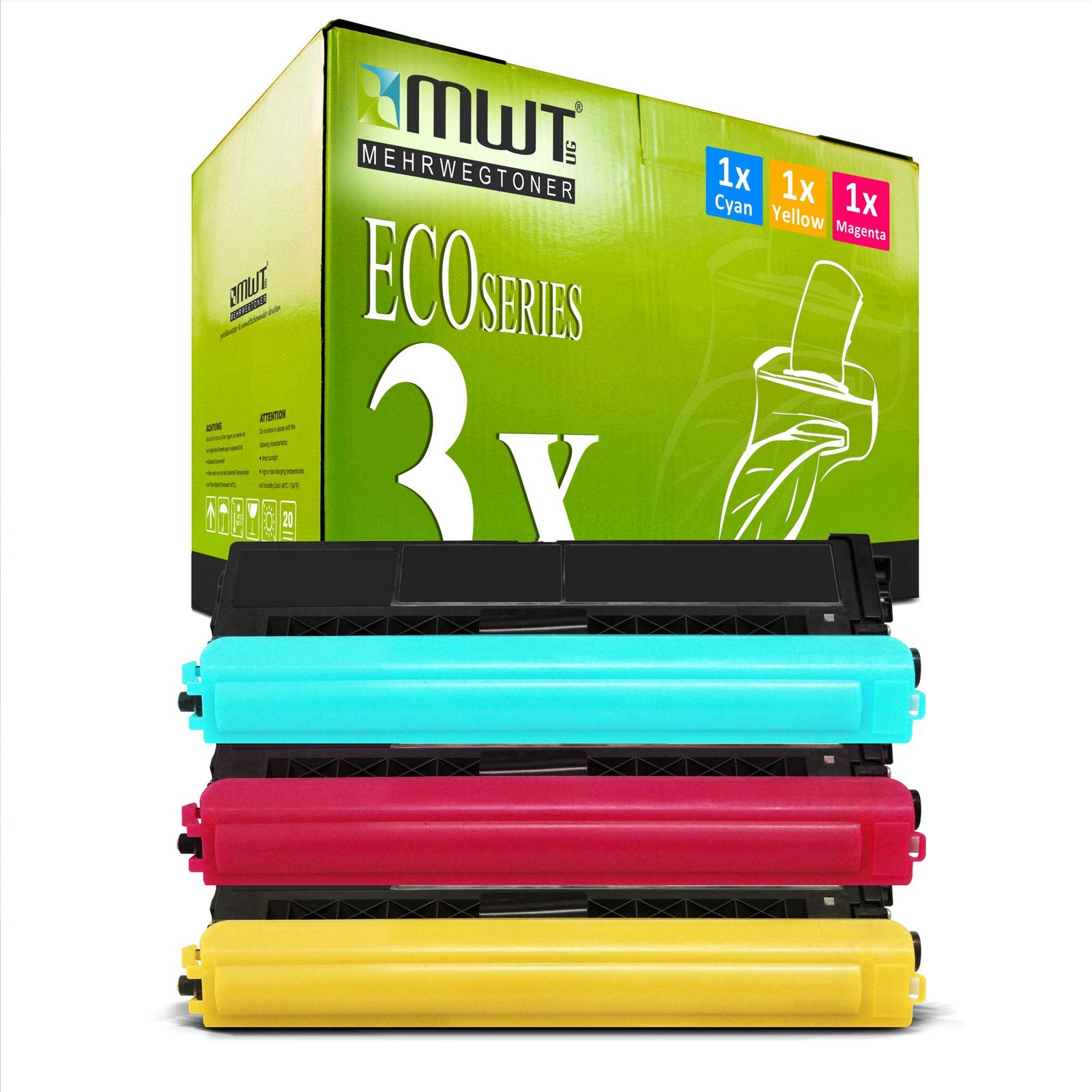 3x MWT toner for Brother MFC-L 9550 like TN900 TN 900 color blue red yellow