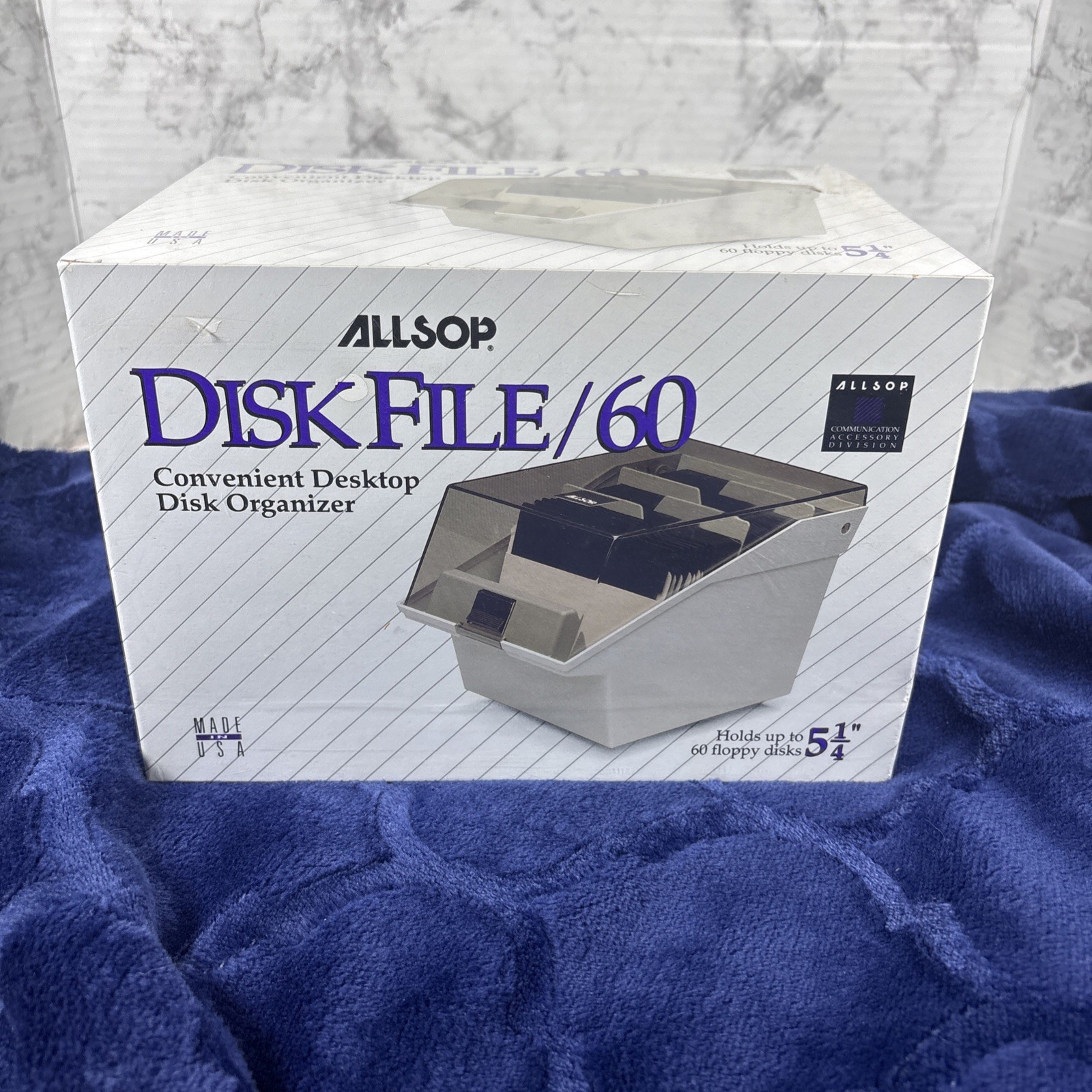 NIB Allsop Desktop 60 Floppy Disk (5 1/4”) Organizer. Made In USA