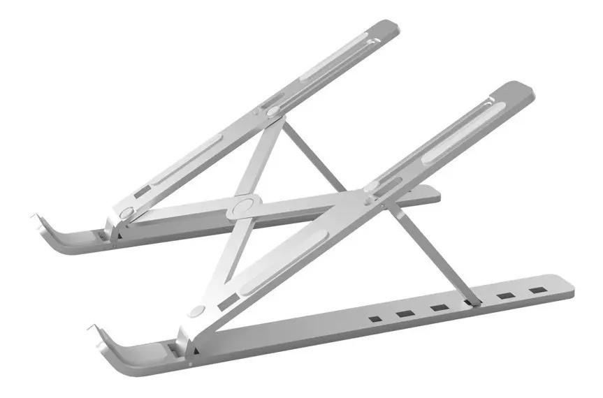 Adjustable Silver Laptop and Tablet Stand Portable Design 11”to 17” Capacity 