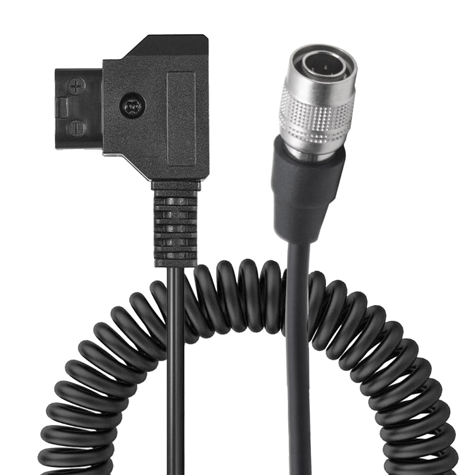 Coiled DTap To Hirose 4Pin Male Power Cable For Sound Devices Zoom F8 Hub
