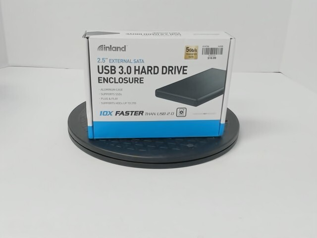 inland 2.5" External SATA USB 3.0 Hard Drive Enclosure