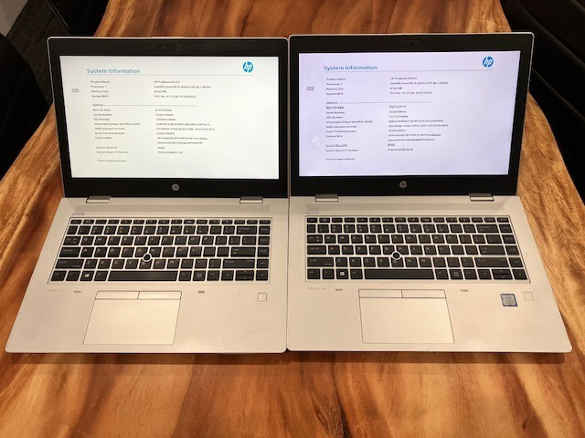 (LOT of 2) HP PROBOOK 640 G5 i5-8365U 1.60GHZ 8GB RAM NO SSD Windows 11 Pro
