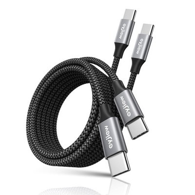 Long USB C to USB C Cable 12 FT, 2-Pack 60W PD Type C to C Cord Fast Charging
