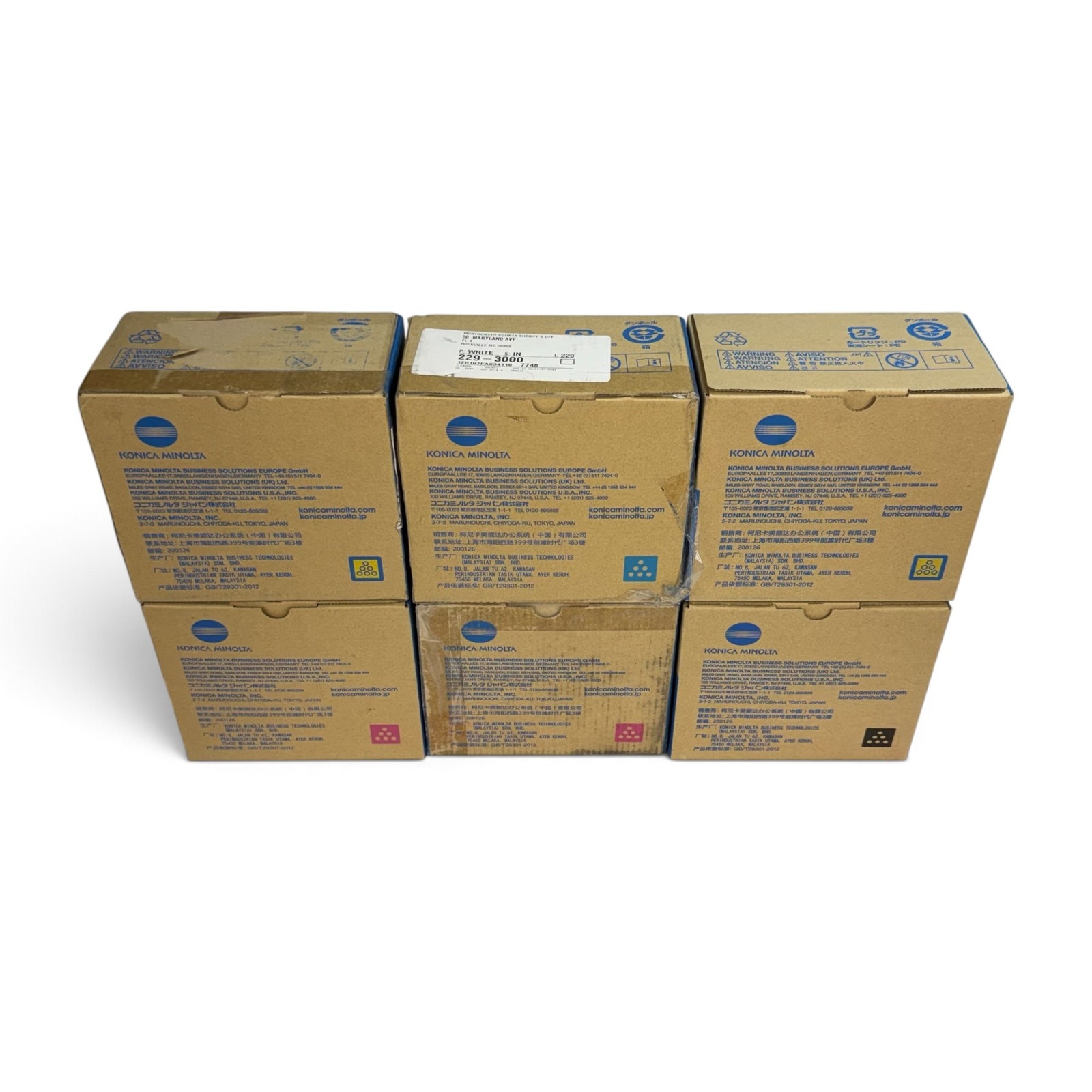 Konica Minolta TNP-48 Toner Set of 6 Cyan Magenta Yellow Black bizhub C3851