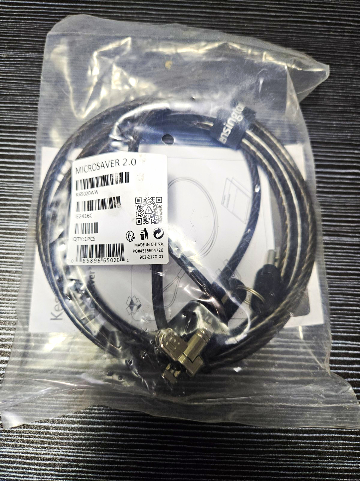 Kensington MicroSaver 2.0 Locking Cable Laptop Security Lock K65020WW
