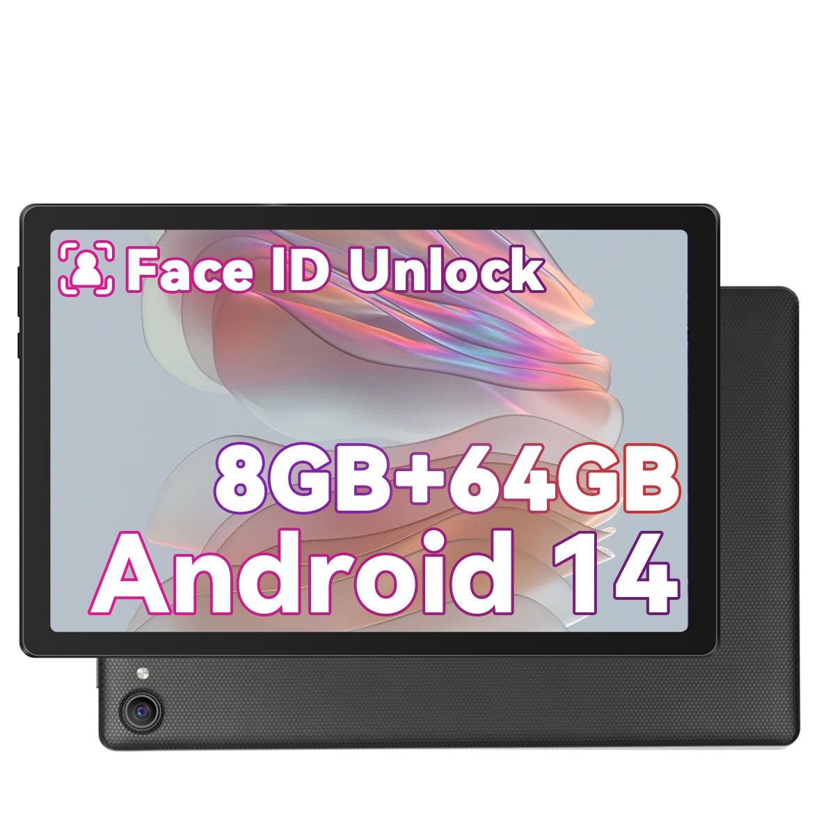 10.1 inch Android Tablet 10+128GB IPS Touchscreen Octa-core Processor Wi-Fi 6