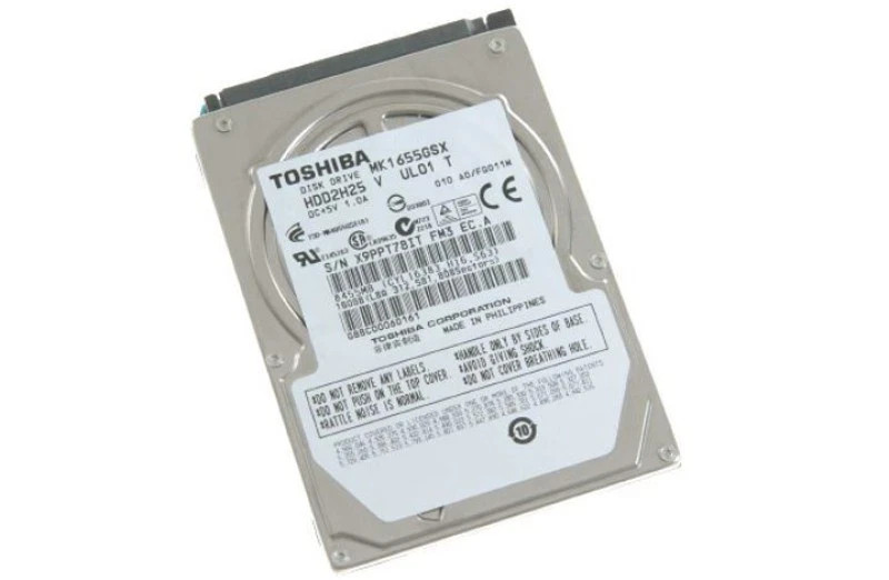 TOSHIBA 160 GB HDD 2.5" 8 MB 5400 RPM MK1637GSX SATA Drive