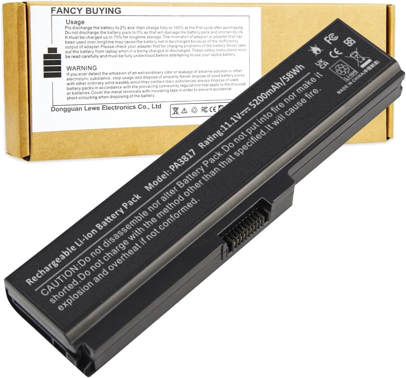 PA3817U 1BRS Battery for Toshiba Satellite A665 A665 S5170 A665 S6086 A665