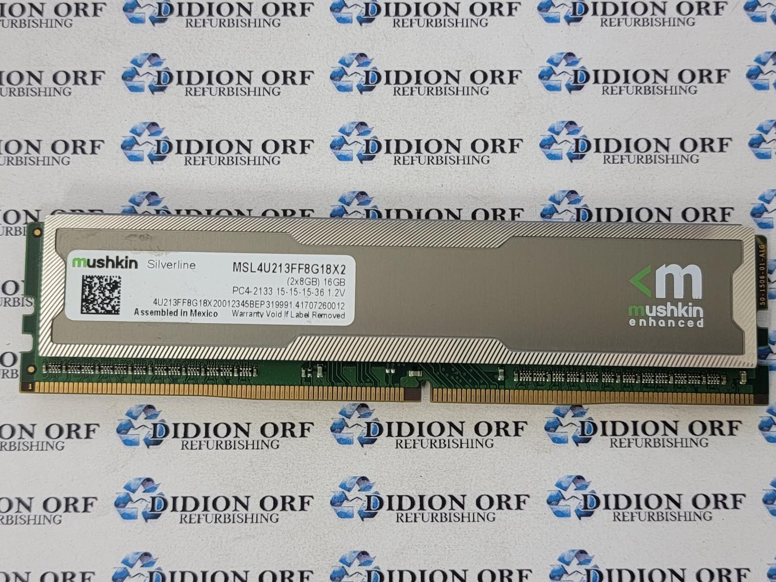 MUSHKIN ENHANCED  8 GB DDR4 DESKTOP RAM PC4-2133 MSL4U213FF8G18X2, SKU 25547