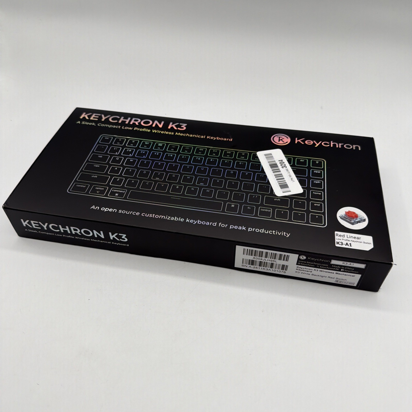 Keychron K3 BROWN TACTILE K3-A3 Backlit Keyboard