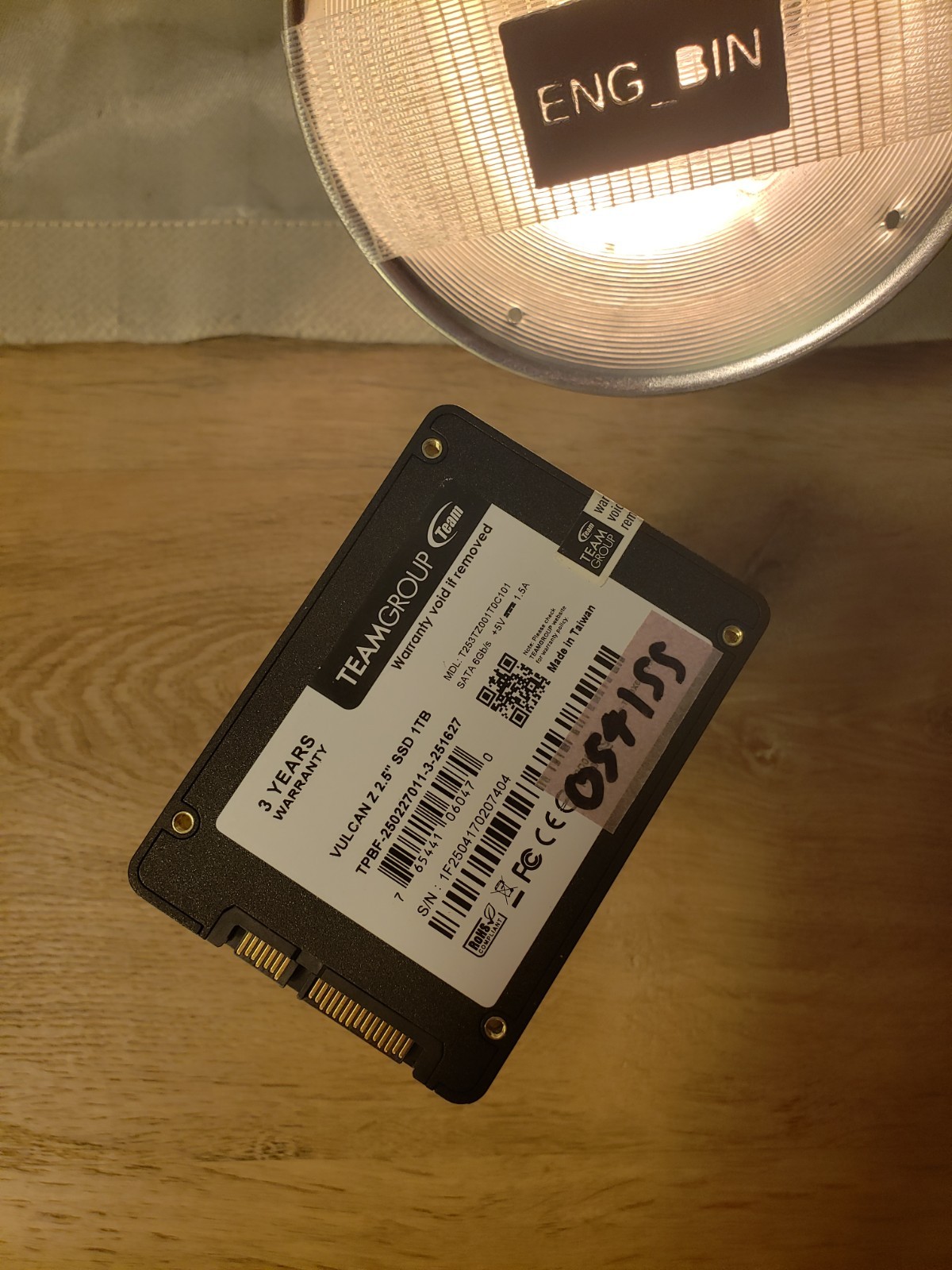 [054ISS] 2.5" SATA SSD --TEAMGROUP VULCAN 1TB -- BARELY USED, SMART DATA POSTED