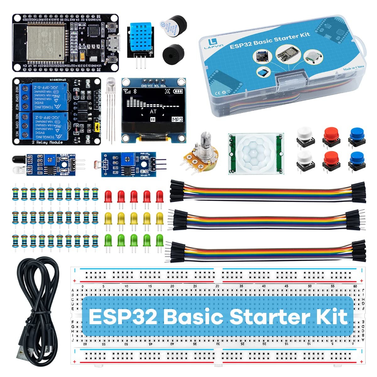 Basic Starter Kit for ESP32 ESP32S WiFi I OT Development Board with Tutorial ...