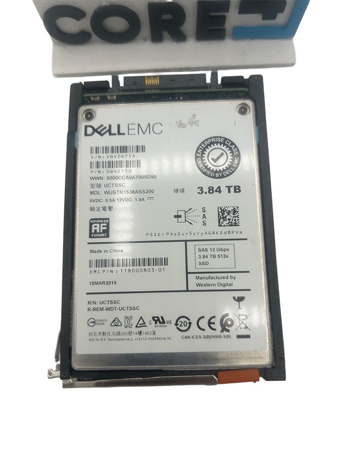 EMC 005053339 DELL 3.84TB SAS SSD 2.5IN 12Gb/s KIOXIA/Toshiba - D4F-2SFXL2-3840