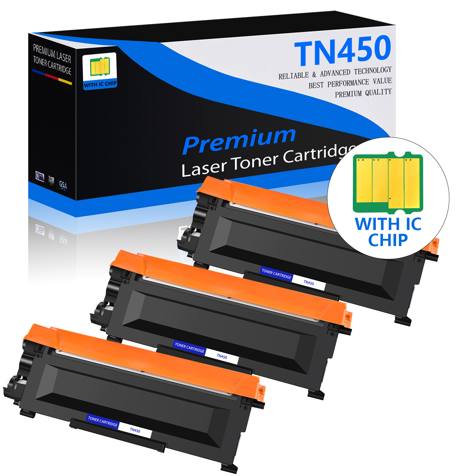 3PK TN450/TN420 Toner for Brother HL-2270DW HL-2275DW HL-2280DW DCP-7065DN