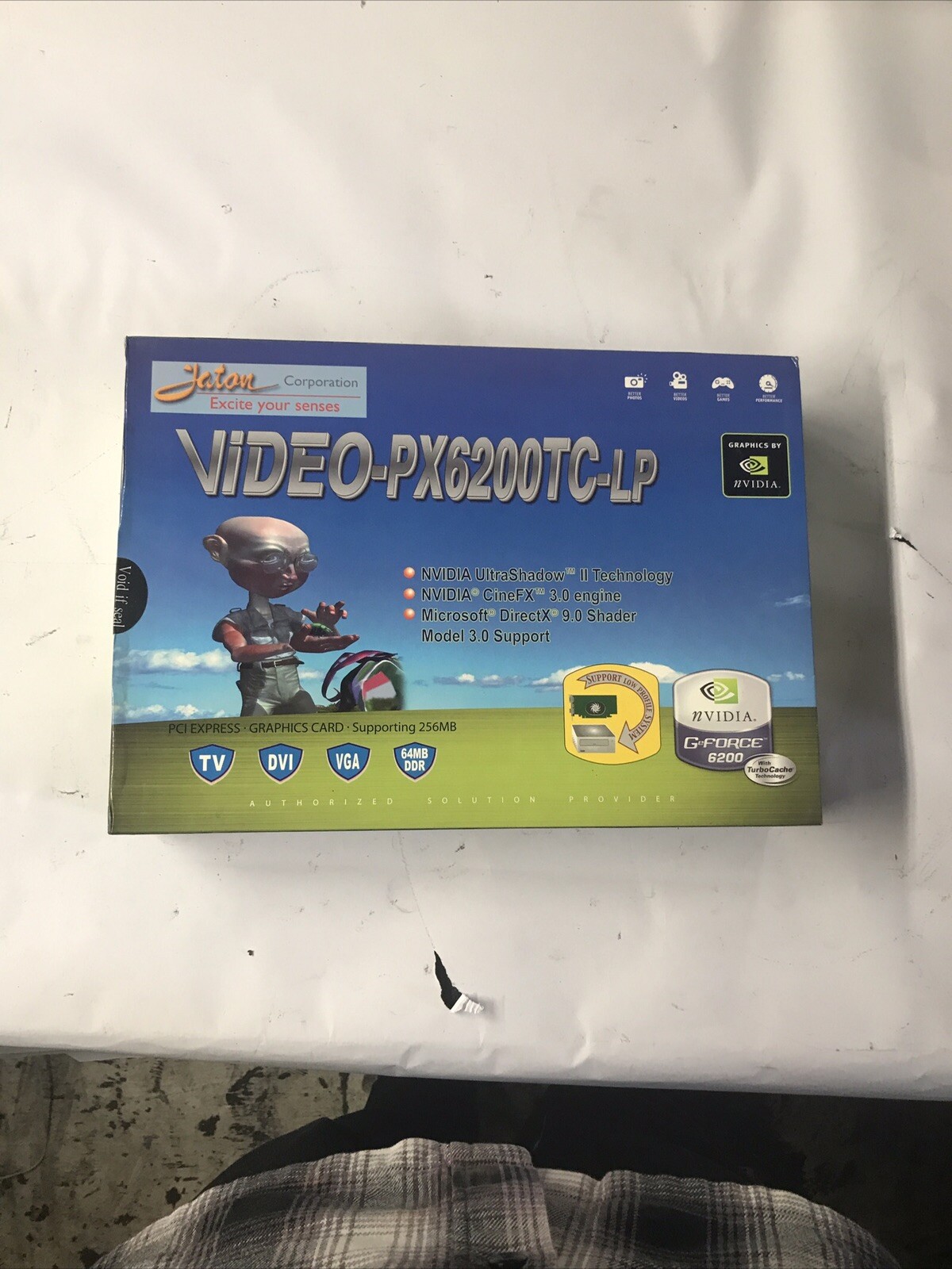 Jaton Nvidia GeForce 6200 TC 256MB DDR LP Video Card PX6200TC-LP vintage boxes