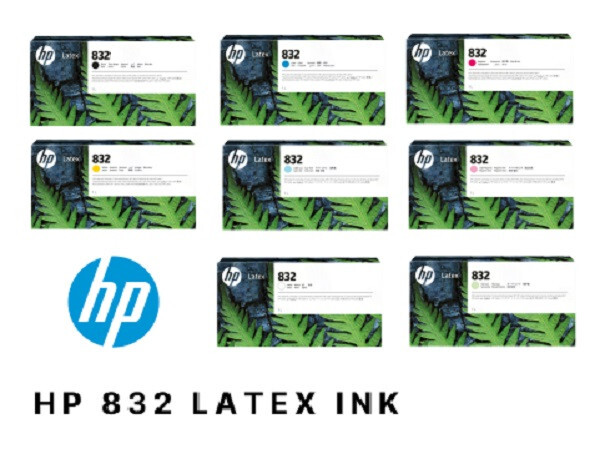 17 x Genuine Ink HP Latex 700 700W / No 832 4UV75A to 4UV82A 1000ml INK SET