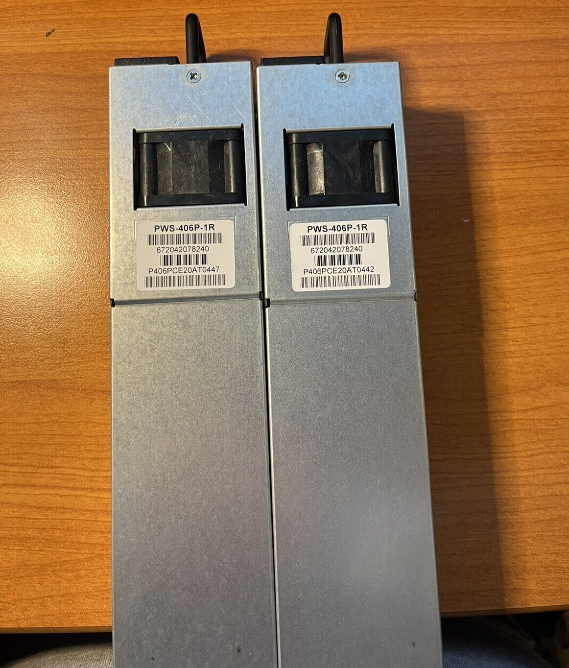 Lot of 2 SuperMicro PWS-406P-1R 1U 400W Switching Power Supply (r)