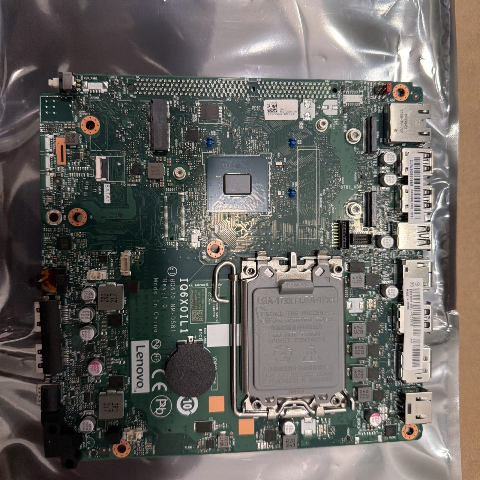 5B20U55053 For Lenovo ThinkCentre M80q Gen 3 Desktop Motherboard Q670