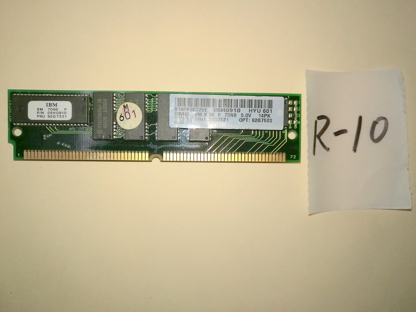 + IBM RAM 05H0910 92G7521  92G7520 8Mb 2Mx36 70NS 5.0V @@@