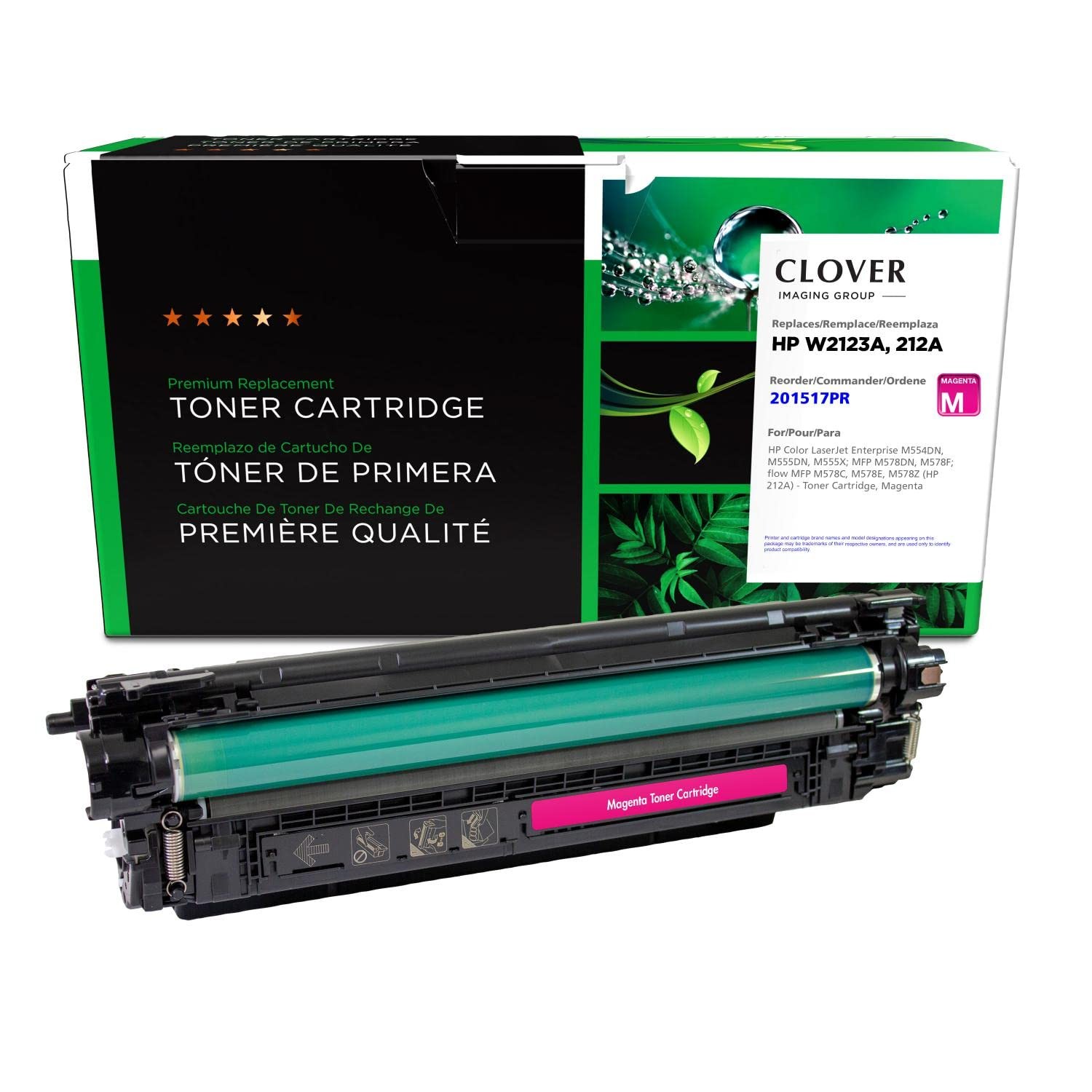 Clover Imaging Magenta Toner Cartridge (New Chip) for HP 212A (W2