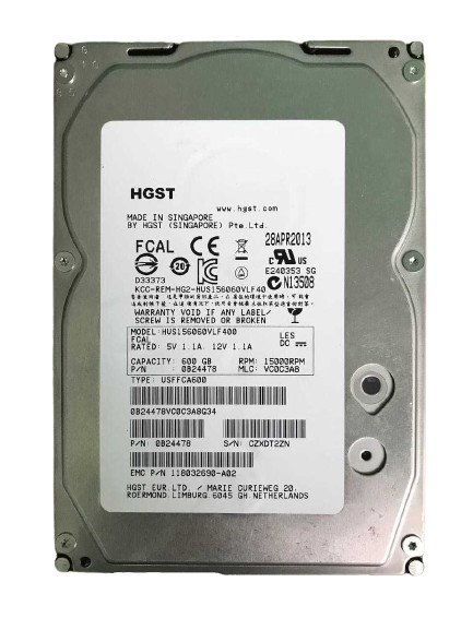 0B24478 Hitachi 15K600 600GB Internal 15000RPM 3.5" HUS156060VLF400 HDD
