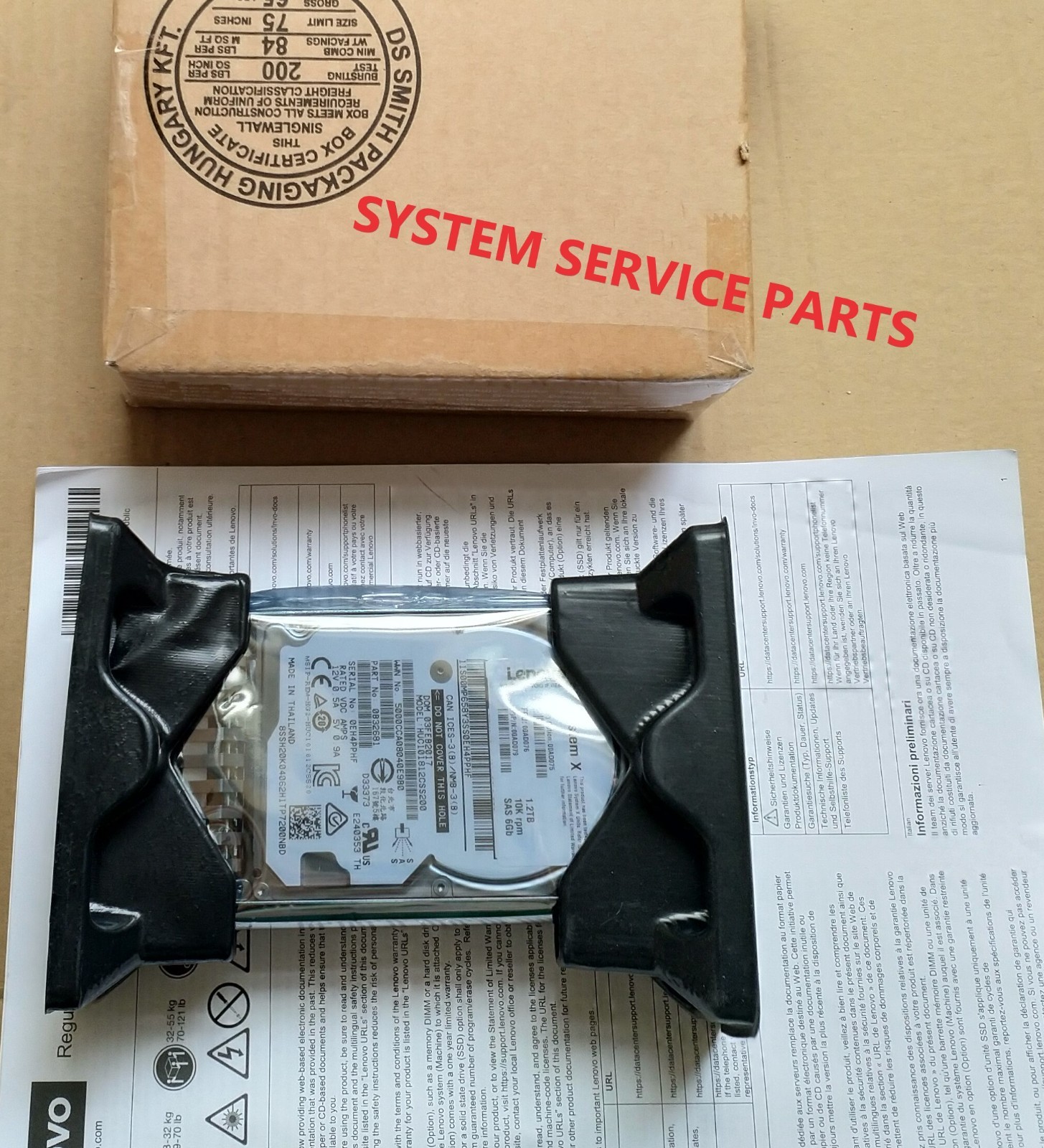 GENUINE LENOVO 1.2TB SAS 10k 2.5 6Gbps Hot Swap HARD DISK 00AD076 00AD075 (NEW)