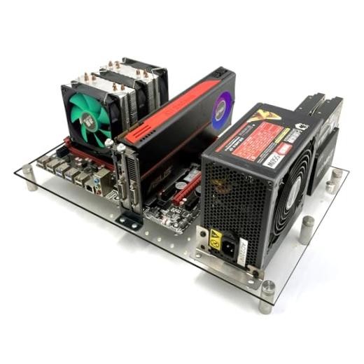 Open PC Case Test Bench DIY Acrylic Computer Chassis Rack Gaming Support matx