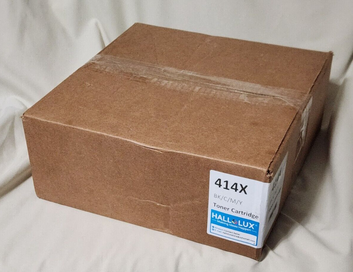 4 Pack HALLOLUX 414X / 414A Toner Cartridges (with Chip) Compatible for HP - NIB