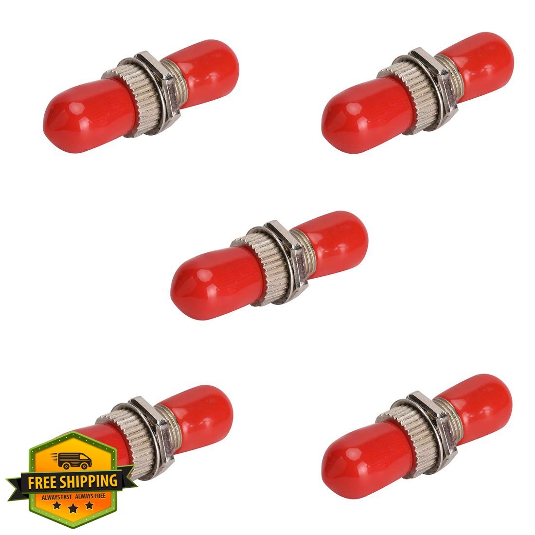 YIENFBEV 5 Pack ST Fiber Optic Adapter