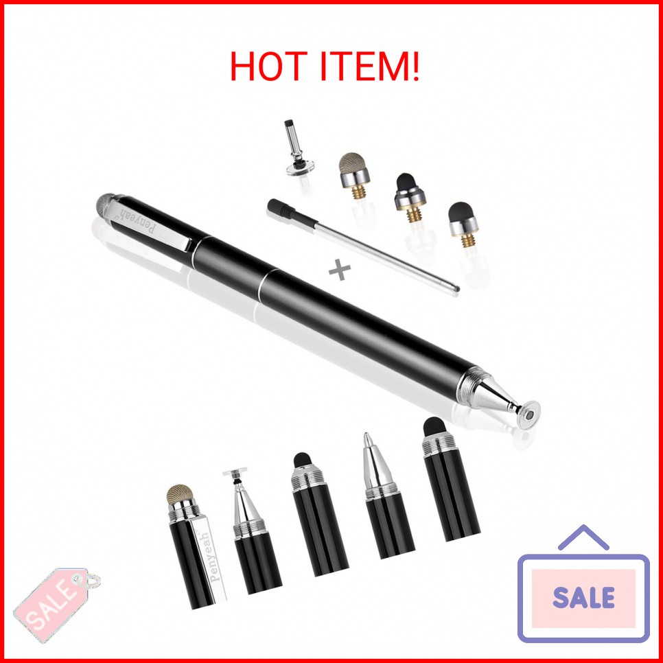 Penyeah Stylus Pen, 4 in 1 Disc Stylus Pens for Touch Screens, High Precision an