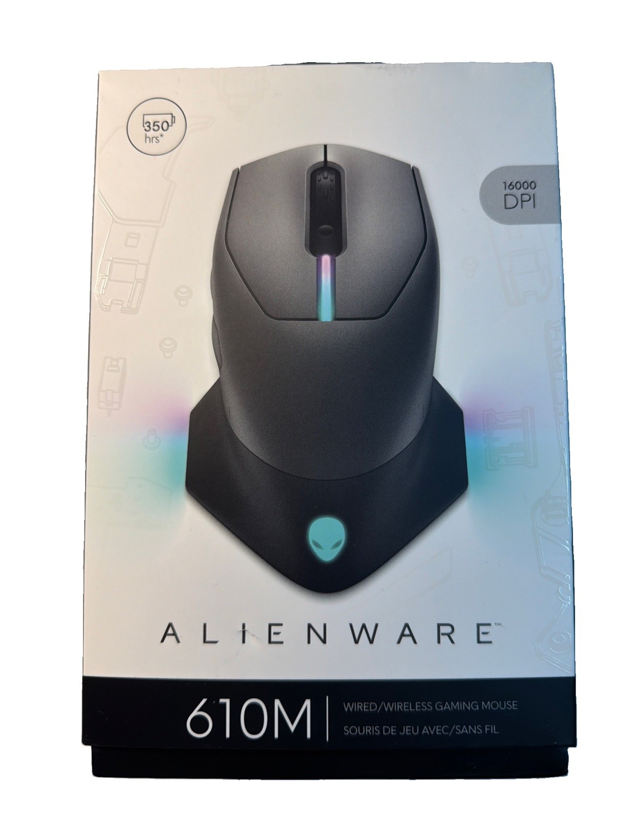 New/Sealed Alienware AW610M Wire/Wireless Gaming Mouse Black