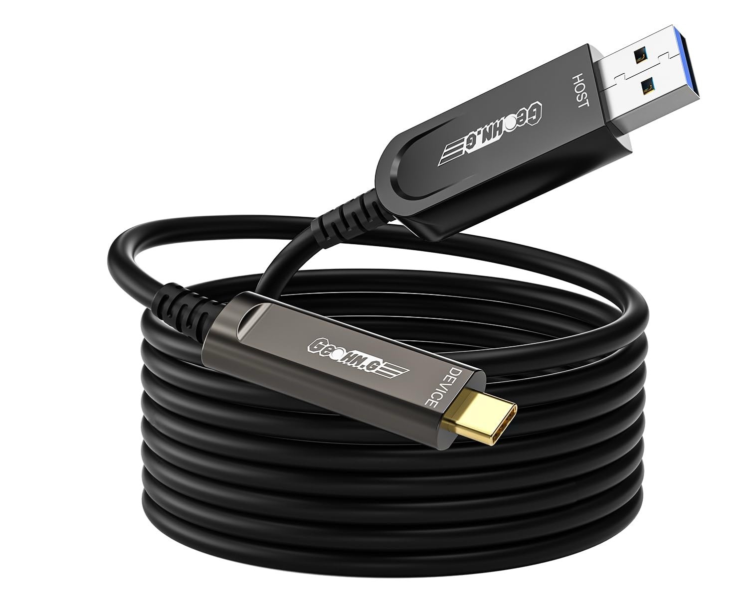 GeoHN.G USB A to USB C Fiber Optic Cable 10M 33FT 10Gbps For VR Camera Laptops