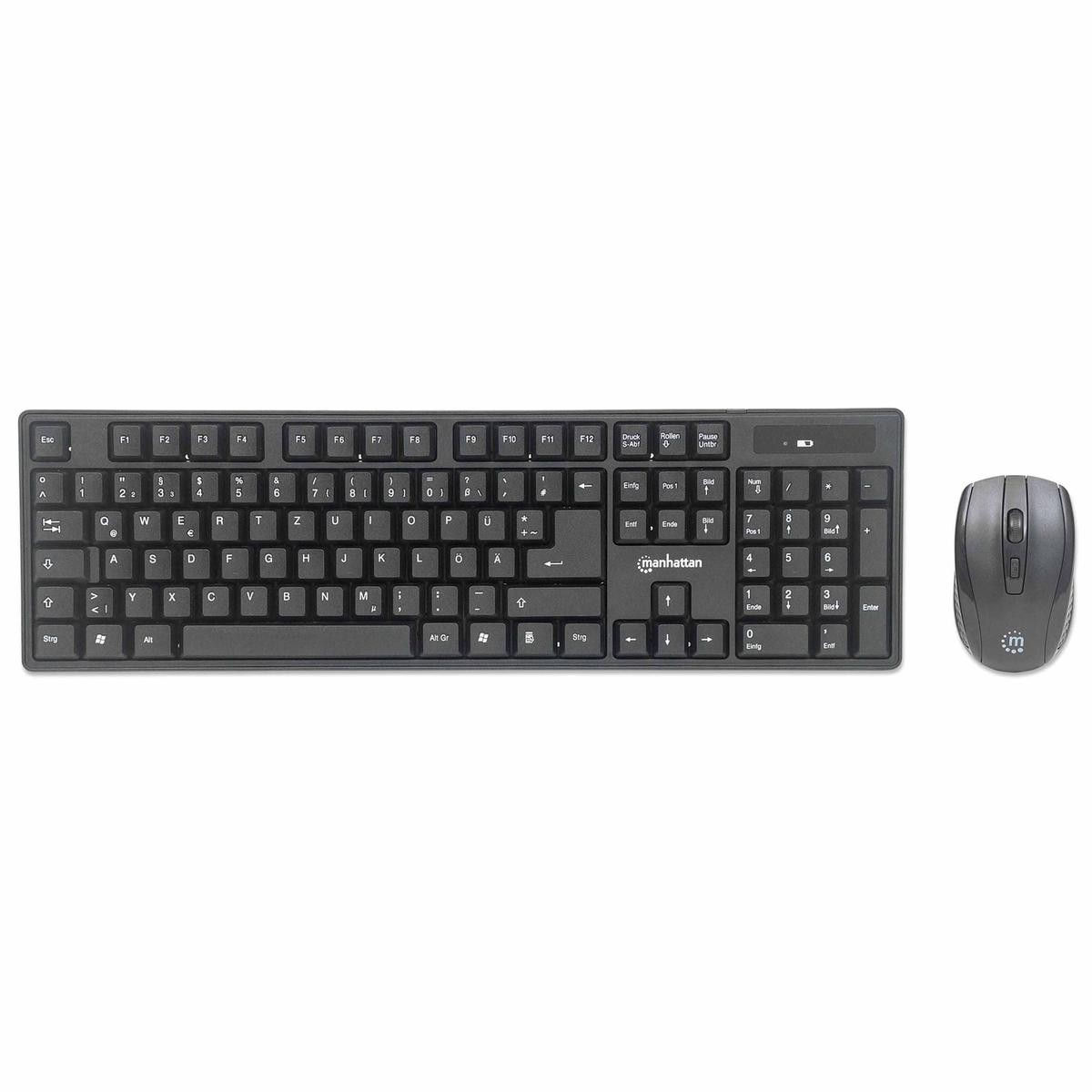 Manhattan Wireless Mouse And Keyboard Kit QWERTZ German Layout