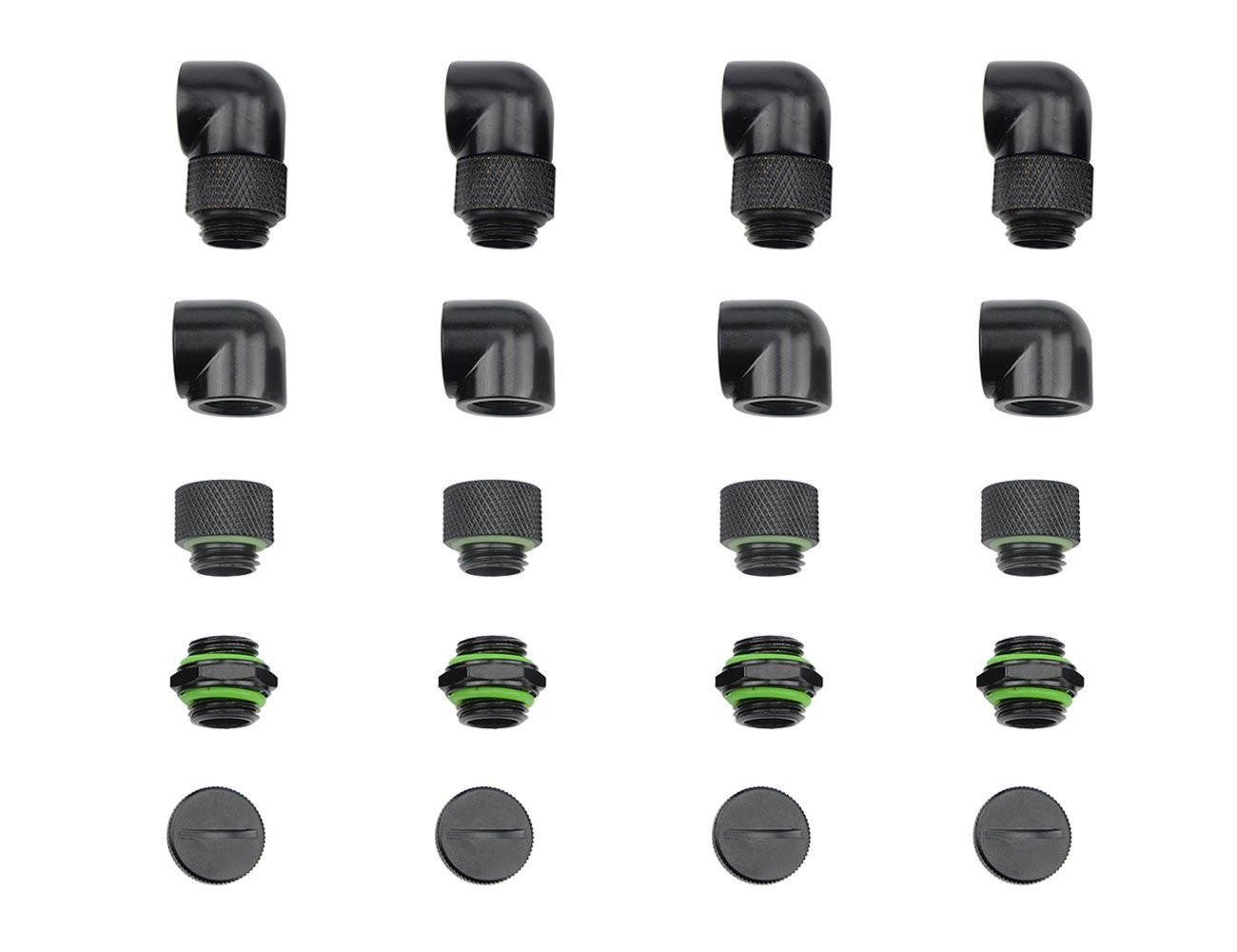20 PCS Silver Chrome G1/4" Plug Fittings for Computer Water Cooling System (B...