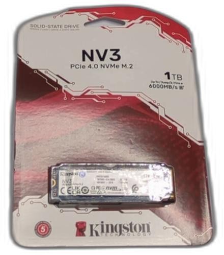 Kingston Nv3 1tb M.2 2280 Nvme Ssd | Pcie 4.0 Gen 4x4 | Up To 6000 Mb/s