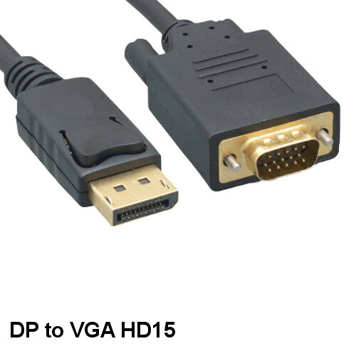 3 feet DisplayPort 1.2 Male to VGA HD15 Male Cable for Monitor Projector TV